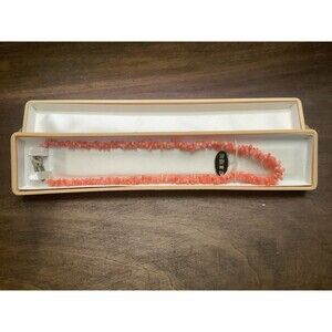 Pink Coral Necklace Genuine Natural VtG Asia Early 1980s .5oz